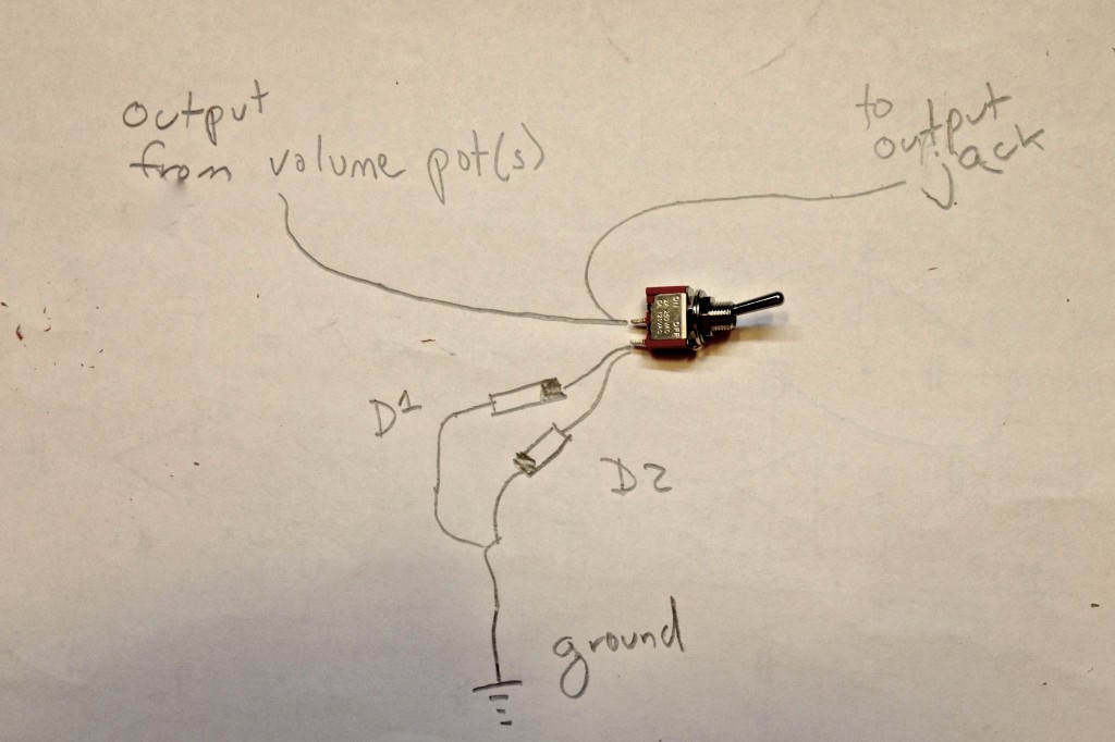 Black Ice-style passive distortion circuit